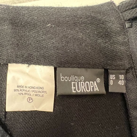 Boutique Europa black fringe maxi blanket skirt with side zip - Picture 2 of 3